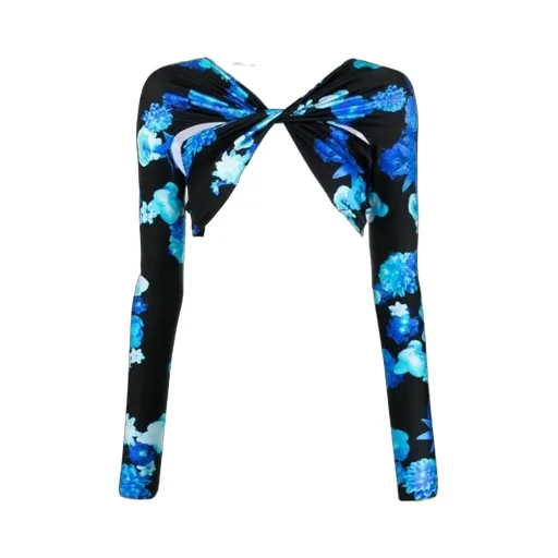 Floral-Print Cropped Top