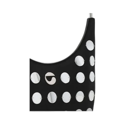 Ring Swipe Logo Plaque Embellished Shoulder Bag
