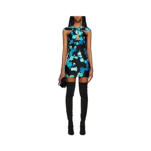 Floral-Print Cut-Out Minidress
