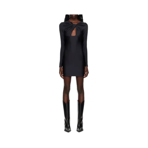 Twist Detailed Cut-Out Mini Dress
