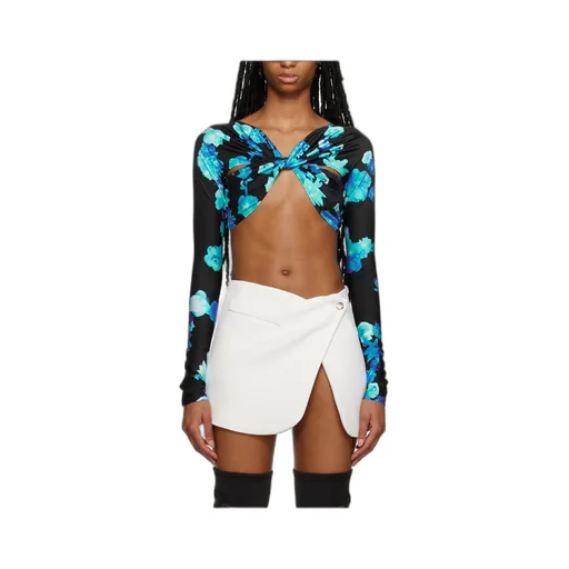 Floral-Print Cropped Top