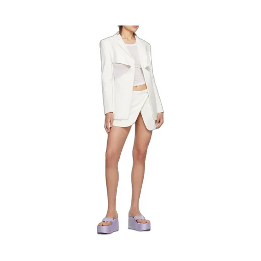 Asymmetric Mini Wrap Skirt