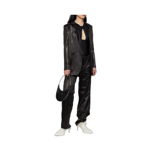Ring Swipe Leather Tote Bag