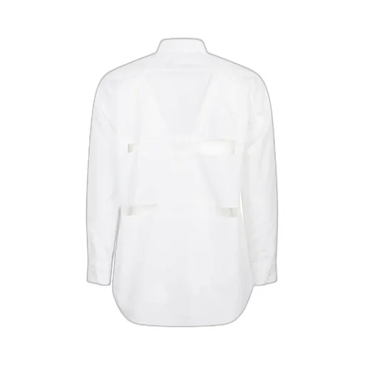Cut-Out Curved Hem Shirt