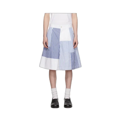 Patchwork Striped Shorts