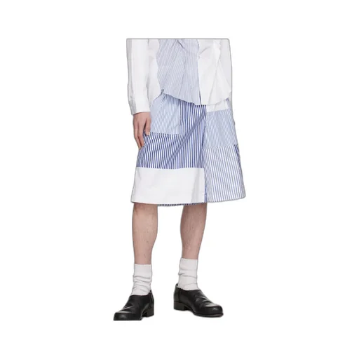 Patchwork Striped Shorts