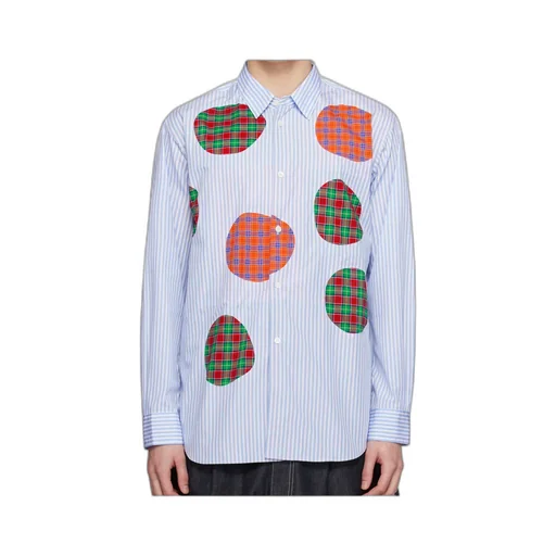 Yarn Dyed Cotton Stripe Poplin & Check Shirt