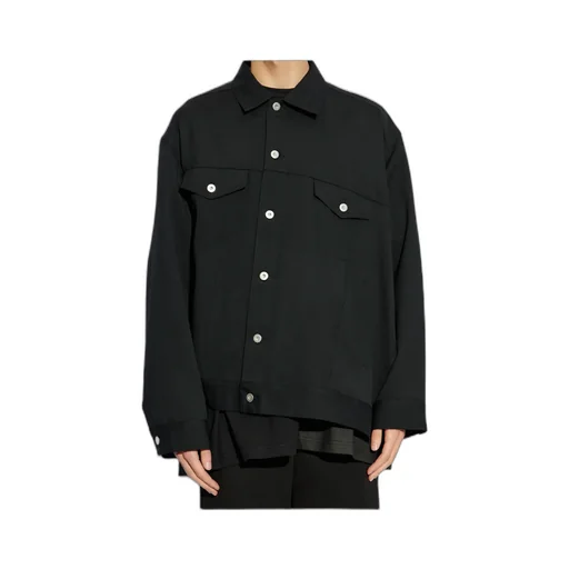 Oversized Asymmetric Hem Shirt