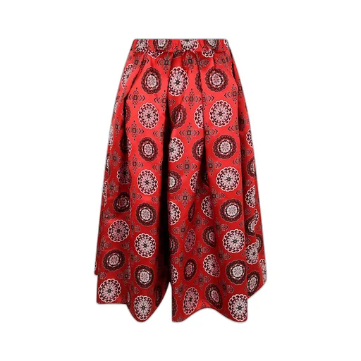Geometric-Pattern Cropped Trousers