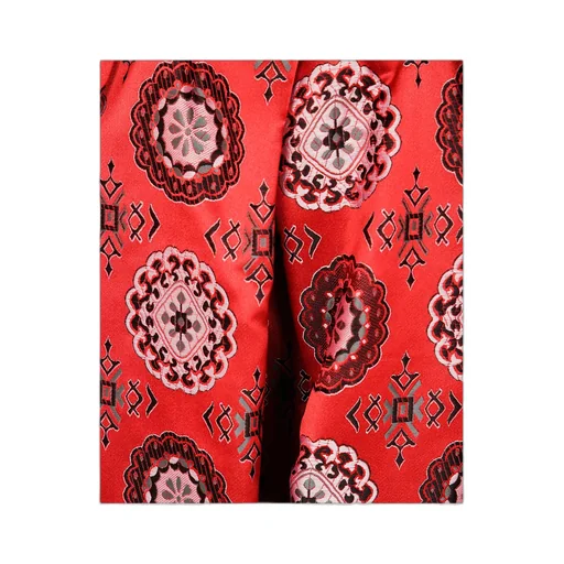 Geometric-Pattern Cropped Trousers