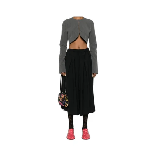 Wide Leg Pleated Trousers