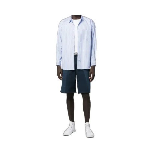 Vertical-Striped Cotton Shirt