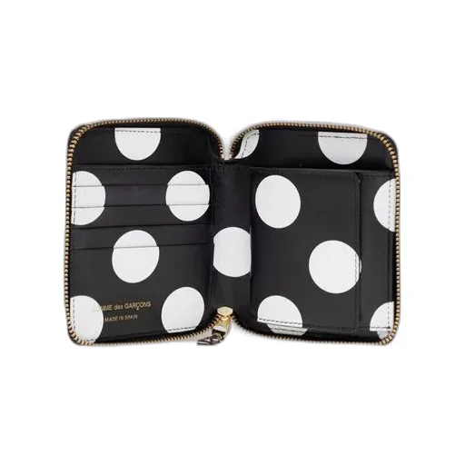 Wallet Patent Polka Dot Zipped Wallet