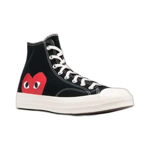 Lace-Up High-Top Canvas Shoes