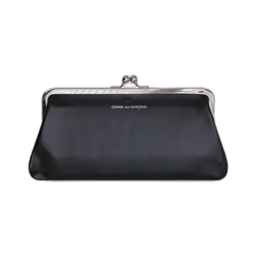 Comme Des Garons Wallet Logo-Printed Kiss-Clasp Purse