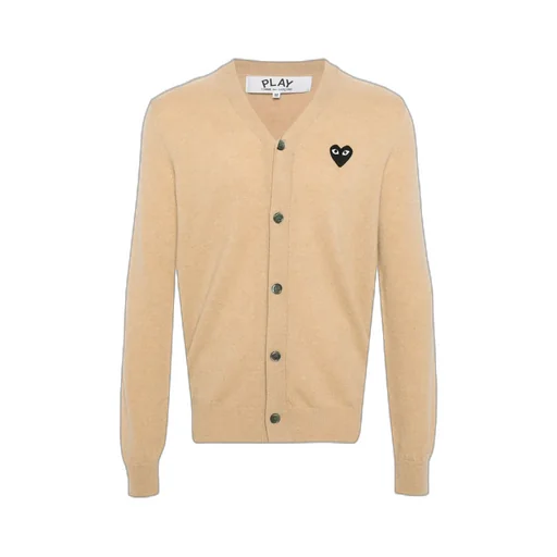 Heart-Patch Wool Cardigan