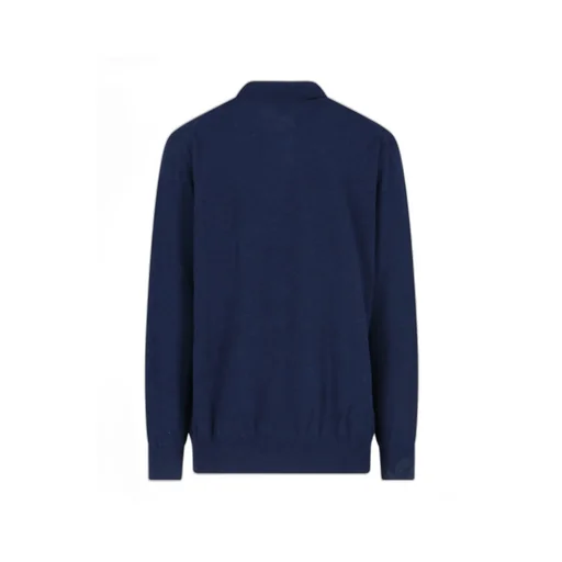 Long-Sleeved Knitted Polo Shirt