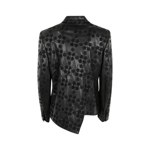 Embossed Asymmetric Blazer