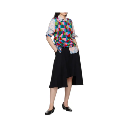 Panelled Ruched Knitted Top