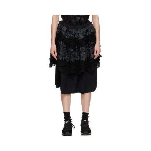 Half Skirt With Lotus Leaf Edge Details