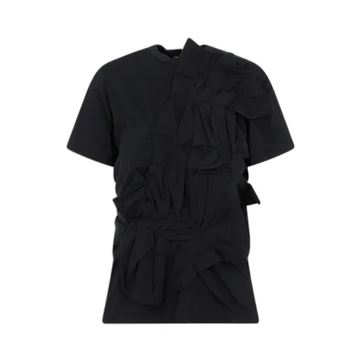 Gathered-Detail Short-Sleeve Top