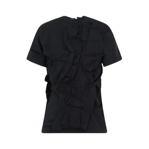 Gathered-Detail Short-Sleeve Top