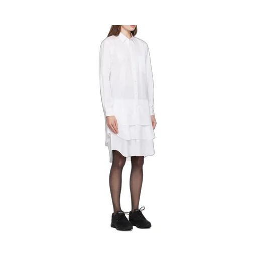 Layered-Effect Cotton Shirtdress