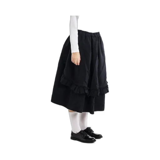 Half Skirt With Lotus Leaf Edge