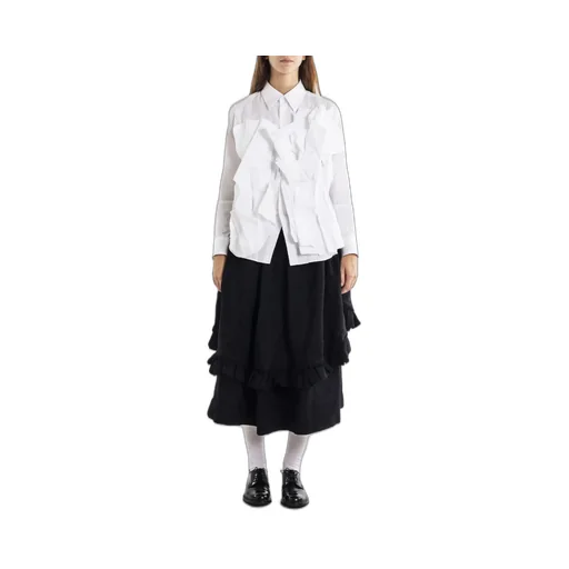 Half Skirt With Lotus Leaf Edge