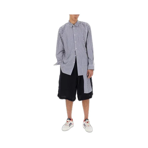 Striped Layered Asymmetric Shirt