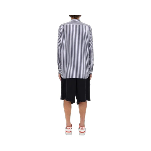 Striped Layered Asymmetric Shirt