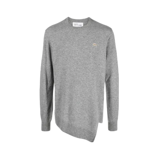 Asymmetric-Hem Crewneck Jumper