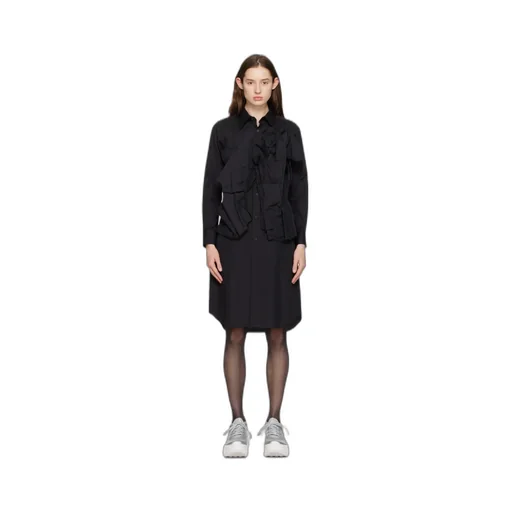 Medium-Length Dress With Lotus Leaf Edge
