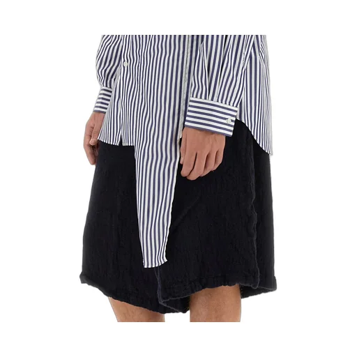 Striped Layered Asymmetric Shirt