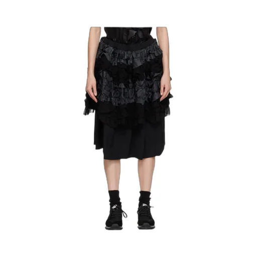 Half Skirt With Lotus Leaf Edge Details