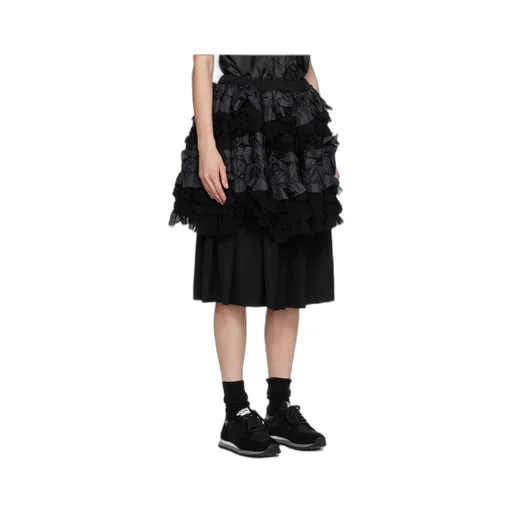 Half Skirt With Lotus Leaf Edge Details