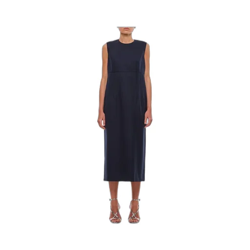 Round-Neck Sleeveless Midi Dress
