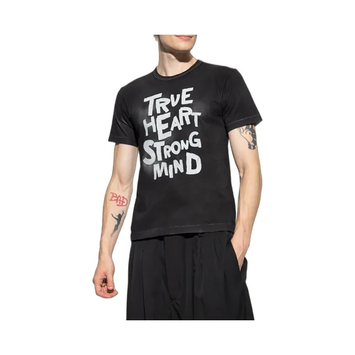 Slogan-Printed Crewneck T-Shirt