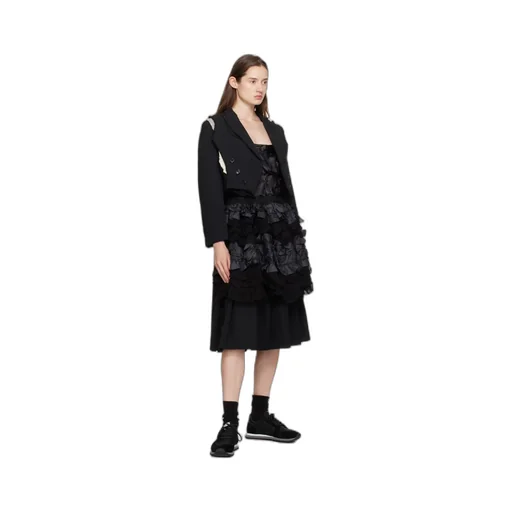 Half Skirt With Lotus Leaf Edge Details