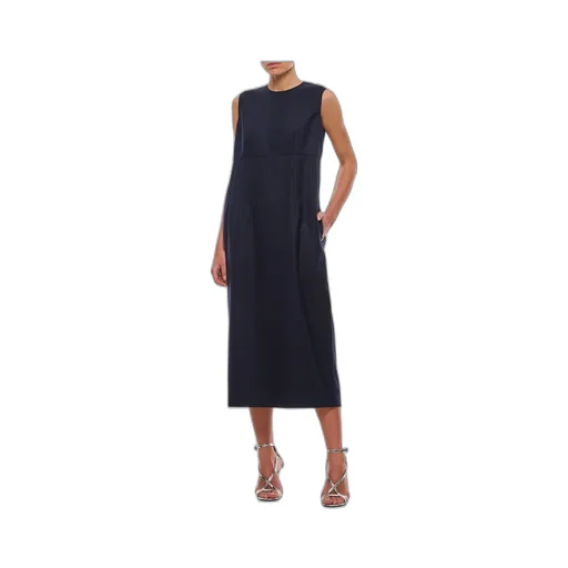Round-Neck Sleeveless Midi Dress