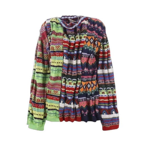 Long-Sleeved Contrasting Sweater