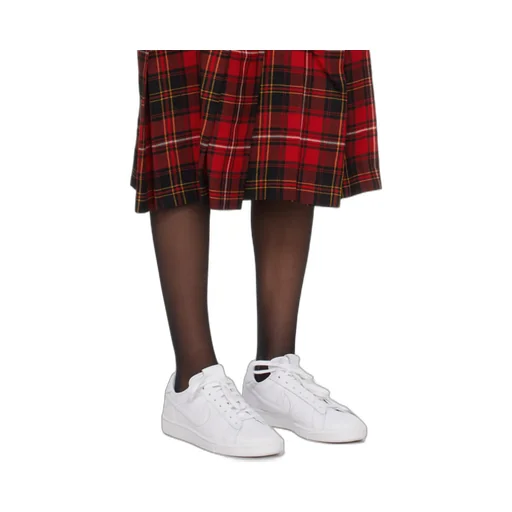 Wool Hollowed-Out Medium Length Skirt