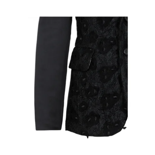 Embroidered Single Breasted Blazer