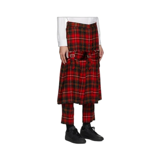 Wool Hollowed-Out Medium Length Skirt