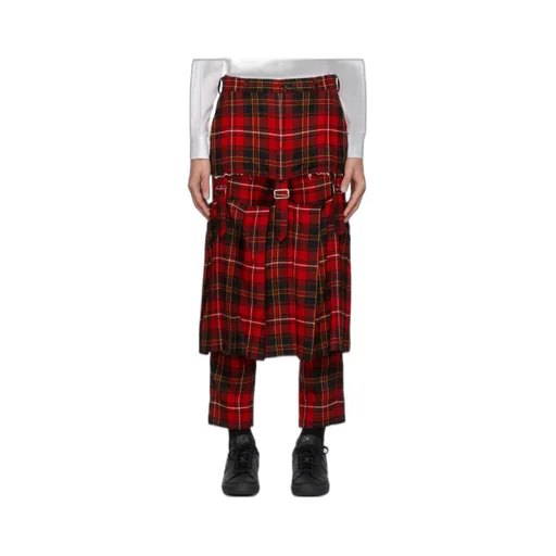 Wool Hollowed-Out Medium Length Skirt