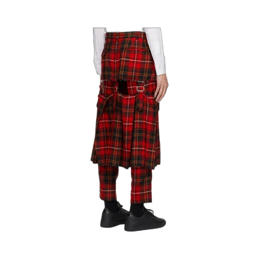 Wool Hollowed-Out Medium Length Skirt