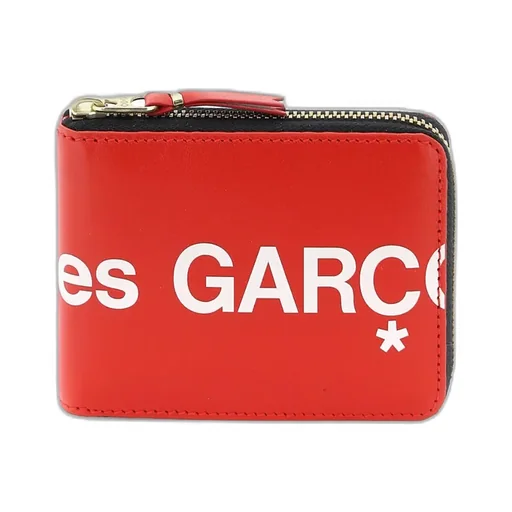 Logo Printed Zip-Around Bi-Fold Wallet