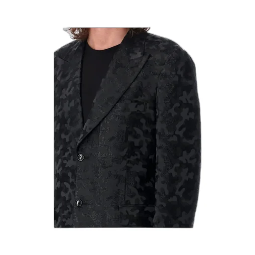 Long-Sleeved Jacquard Suit Jacket