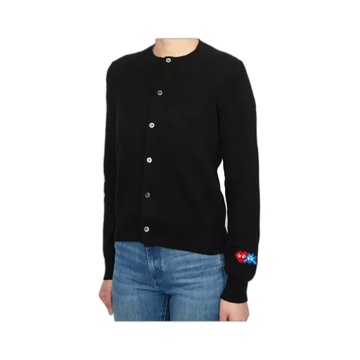 Logo-Patch Wool Cardigan