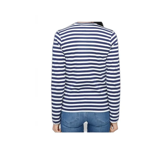 Pixelated-Heart Striped Top